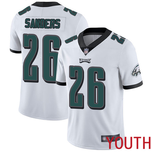 Youth Philadelphia Eagles #26 Miles Sanders White Vapor Untouchable NFL Jersey Limited Player Football->women nfl jersey->Women Jersey